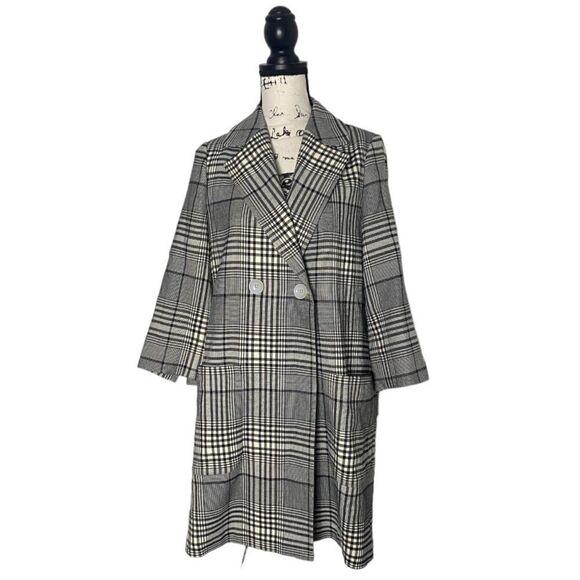 S. Oliver black label SZ 8 oversized plaid blazer jacket - Picture 3 of 8